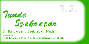 tunde szekretar business card